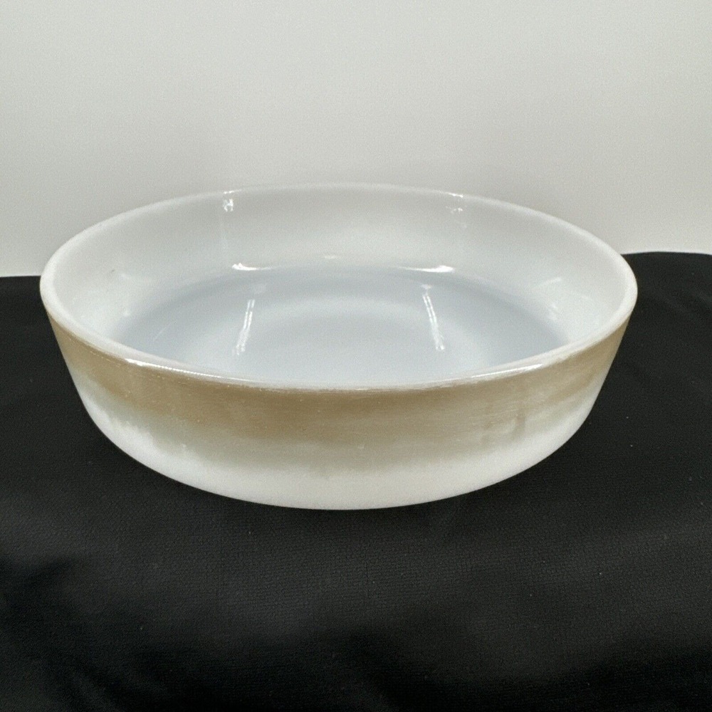 Baking Dish Federal Glass 8" Round Mesa Moss Heat Proof Vintage‎ Bakeware VTG